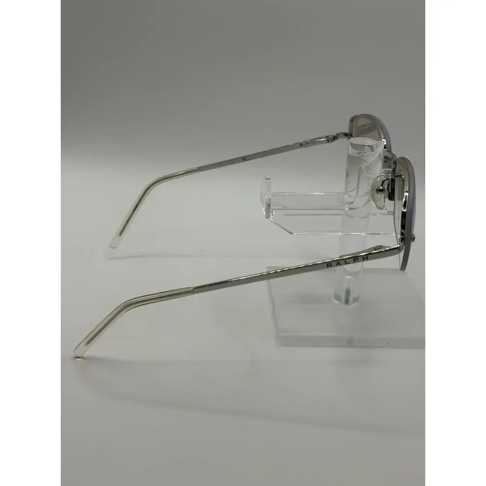 Ralph Lauren 973/S 010 Clear Silver Semi Rimless Sunglasses Vintage Y2K 52-18